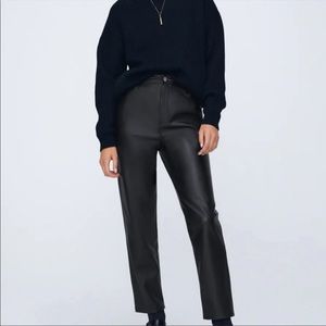 Zara Leather Pants - Aritzia Melina dupe